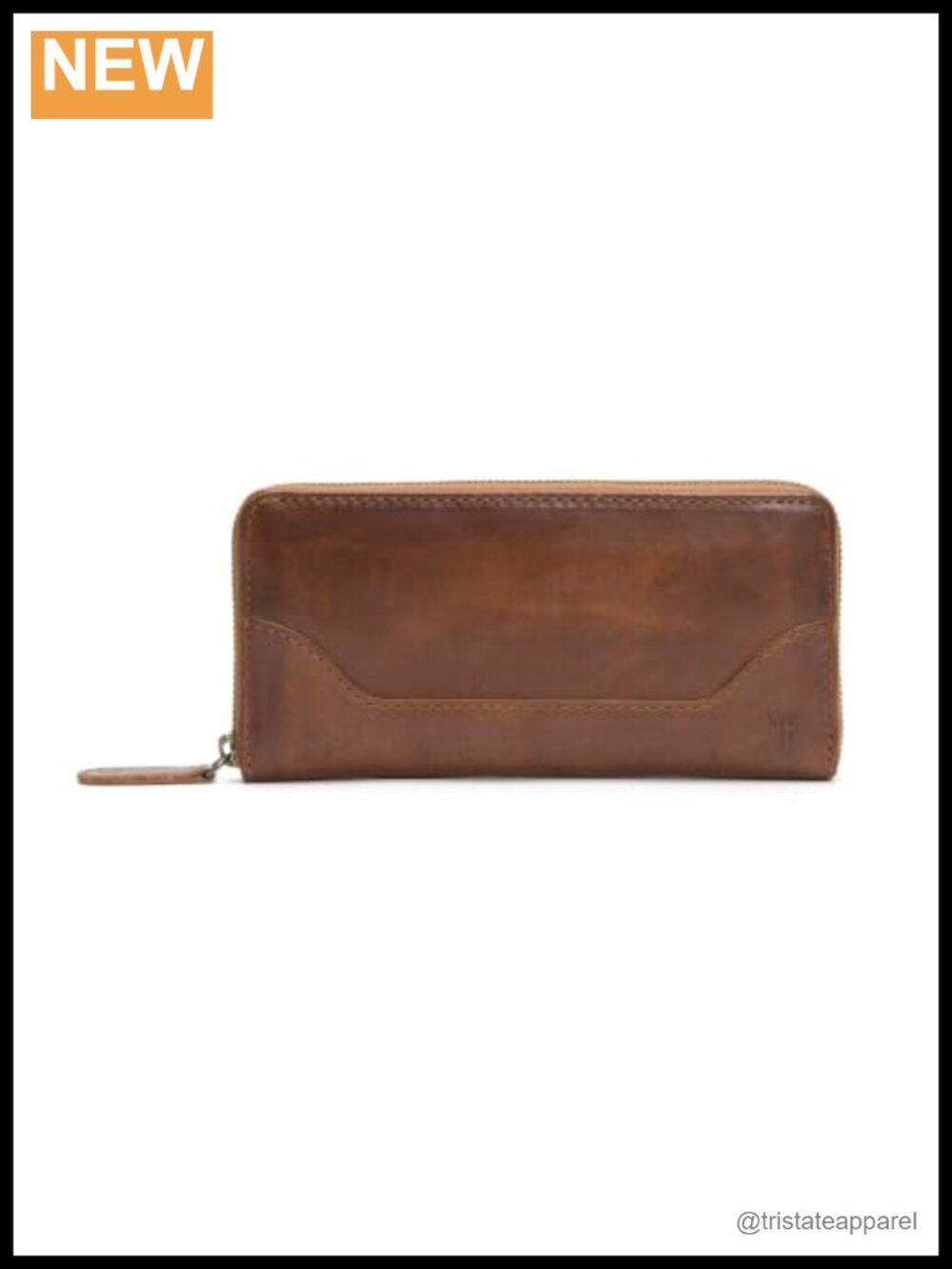 Antique Pull Up Leather Zip Wallet with Card Slots and Coin Pocket